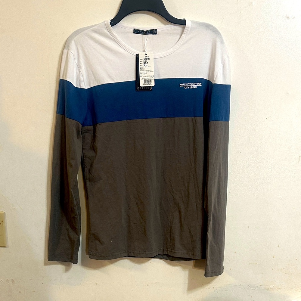 Fashion Colorblock Long Sleeve Tee